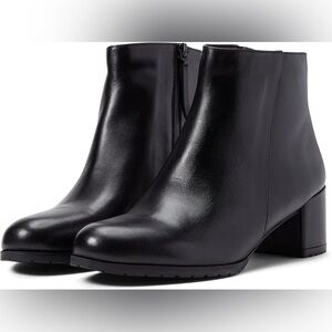 Naturalizer black leather bay bootie boots nib 9.5 m